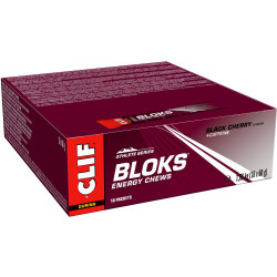 Clif Bloks Energy Chews - Black Cherry + Caffeine - 18 x 60 gram
