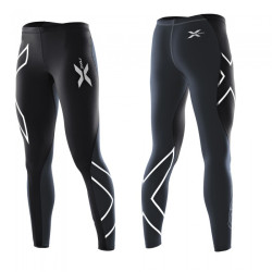 2XU Elite Compressie Broek - Zwart/Zilver