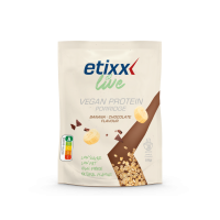 Etixx Live Vegan Protein Porridge - Chocolate/Banana - 550 gram (THT 31-3-2024)