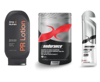 Amp Human PR Lotion Bottle + Xendurance Lactic Acid Buffer + Xendurance Energy Gels