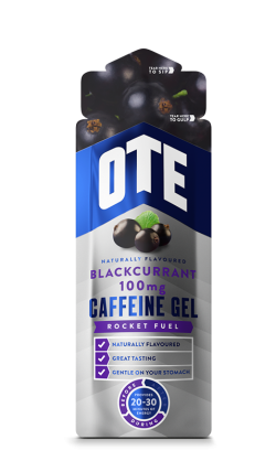Aanbieding OTE Energy Gel + Caffeine - Blackcurrant - 56 gram (THT 31-10-2018)