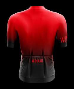 Winaar Blood Moon Fietsshirt korte mouw - Rood-Zwart