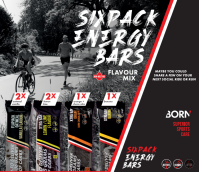 BORN Sixpack Energy Bars (2 Flapjack + 4 Xtra Bar)
