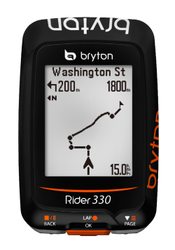 Bryton Fietscomputer Rider 330 E - Basis