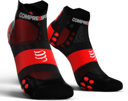 Compressport Pro Racing Socks v3.1 Ultralight Run Low - Zwart/Rood
