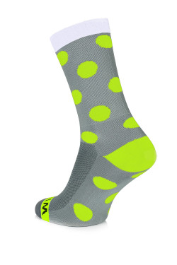 Winaar GWF dots - Grijs/Wit Met Fluo Gele Stippen