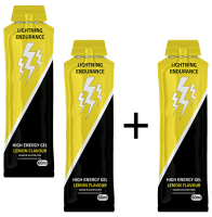 Lightning Endurance High Energy Gel - Lemon - 60 ml - 9 + 1 gratis