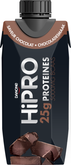 Aanbieding Danone HiPRO Protein Shake - Chocolate - 330 ml (THT 28-11-2021)