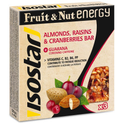 Isostar Fruit & Nut Energy Bar - 3 x 40 gram