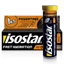 Aanbieding Isostar PowerTabs - Orange - 10 bruistabletten (THT 30-6-2019)