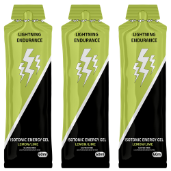Lightning Endurance Isotonic Energy Gel - Lemon/Lime - 80 x 60 ml (Grootverpakking)
