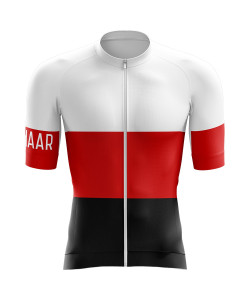 Winaar BWR Fietsshirt korte mouw - Zwart-Rood-Wit