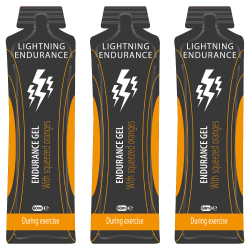 Lightning Endurance Energy Gel Squeezed Fruit Juice - Orange - 24 x 60 ml (THT 22-8-2025)