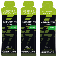 Lightning Endurance High Energy Gel - Cola Lime - 80 mg Caffeine - 24 x 60 ml
