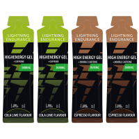 Lightning Endurance High Energy Gel + Caffeine - Mixed - 24 x 60 ml (THT 18-6-2026)