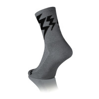 Lightning Merino Dark Grey Socks - Grijs/Zwart