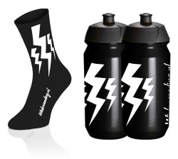 Lightning Socks - Zwart + 2x Bidons - Zwart