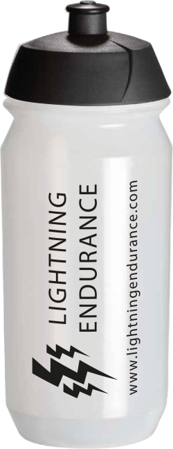 Lightning Endurance Bidon - Transparant - Wit - 500 ml