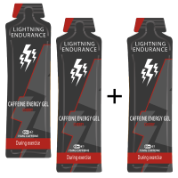 Lightning Endurance Caffeine Energy Gel - Cherry - 60 ml - 10 + 2 gratis (LET OP! THT 16-12-2025)