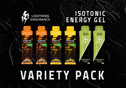 Lightning Endurance Isotonic + Magnesium Ultra Energy Gel Variety Pack - 12 x 60 ml