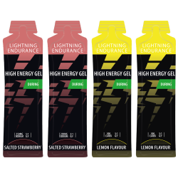 Lightning Endurance High Energy Gel - Mixed – 24 x 60 ml