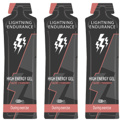 Lightning Endurance High Energy Gel - Salted Strawberry - 24 x 60 ml  (THT 31-7-2025)