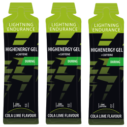 Lightning Endurance High Energy Gel - Cola Lime - 80 mg Caffeine - 24 x 60 ml