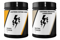 Lightning Isotonic Orange 560g + Lightning Carboloader 1000g + Gratis Bidon