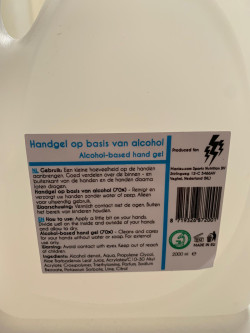 Handgel op basis van alcohol - 2 ltr