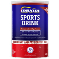 Aanbieding Maxim Hypotonic Sports Drink - Red Currant & Passion Fruit - 480 gram (THT 18-5-2024)
