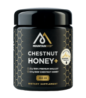 Shilajit - Mountaindrop - Raw Chestnut Honey 325 gram & 100% Mumijo Shilajit 25 gram