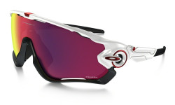 Oakley Jawbreaker Zonnebril Polished White - Prizm Road Lens