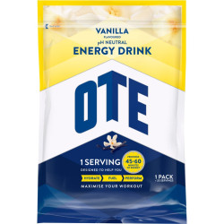 Aanbieding OTE Energy Drink - Vanilla - 1,2 kg (THT 30-6-2021)