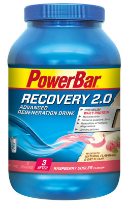 Aanbieding PowerBar Recovery Drink 2.0 - Raspberry - 1144 gram (THT 30-9-2019)