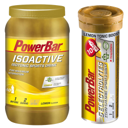 Aanbieding PowerBar IsoActive 1320 gram + Gratis Tub Electrolyte Tabs