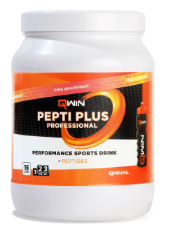 Aanbieding Qwin Peptiplus Sportdrank - Pink Grapefruit - 760 gram (LET OP! THT 31-10-2021)