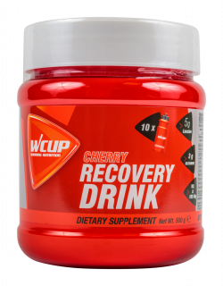 Aanbieding WCUP Recovery Drink - Cherry - 500 gram (THT 28-2-2022)
