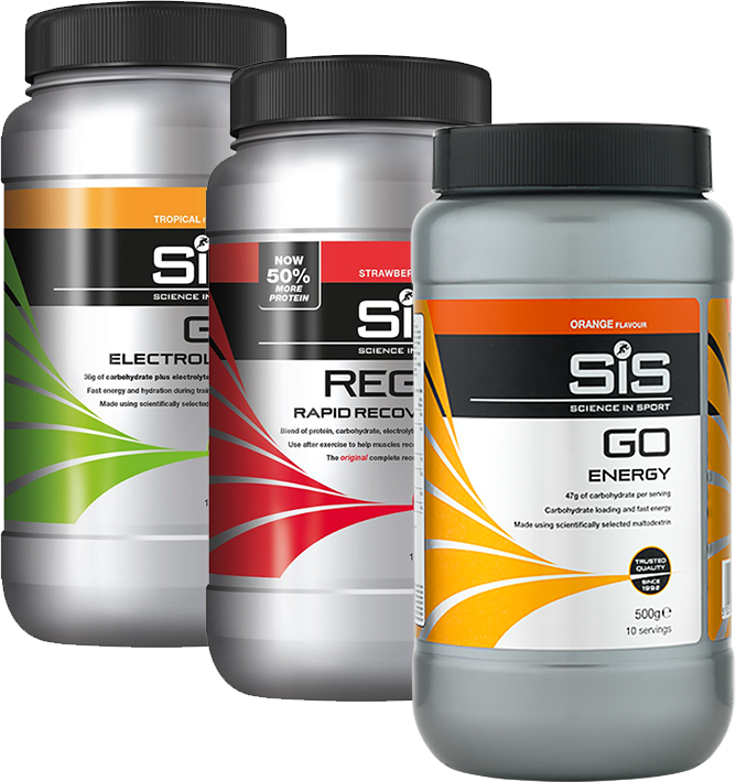 zweer Temmen viool SiS GO Energy + SiS GO Electrolyte + SiS REGO Rapid Recovery - Energiedrank  - Sportdranken - Tijdens de inspanning - sportvoeding op Wielervoeding.nl