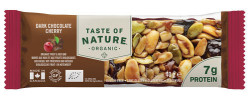 Aanbieding Taste of Nature - Dark Chocolate Peanut Caramel - 16 x 40 gram (THT 30-4-2023)