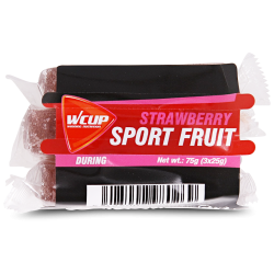 Aanbieding WCUP Sports Fruit - Strawberry - 3 x 25 gram