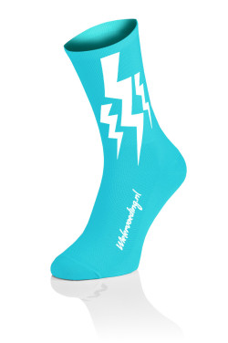 Lightning Socks - Fluo Blauw (2 paar)