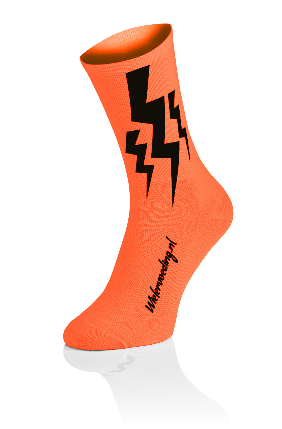 Lightning Socks - Fluo Oranje - Lightning Socks - Fietssokken - Sokken Kleding Accessoires - sportvoeding op Wielervoeding.nl