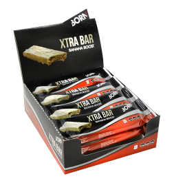 Aanbieding Born Xtra Bar Banana Boost - 12 x 55 gram